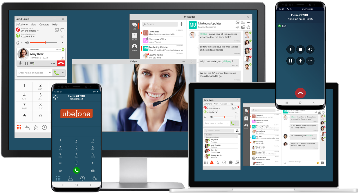 Suite application ubefone de téléphonie cloud
